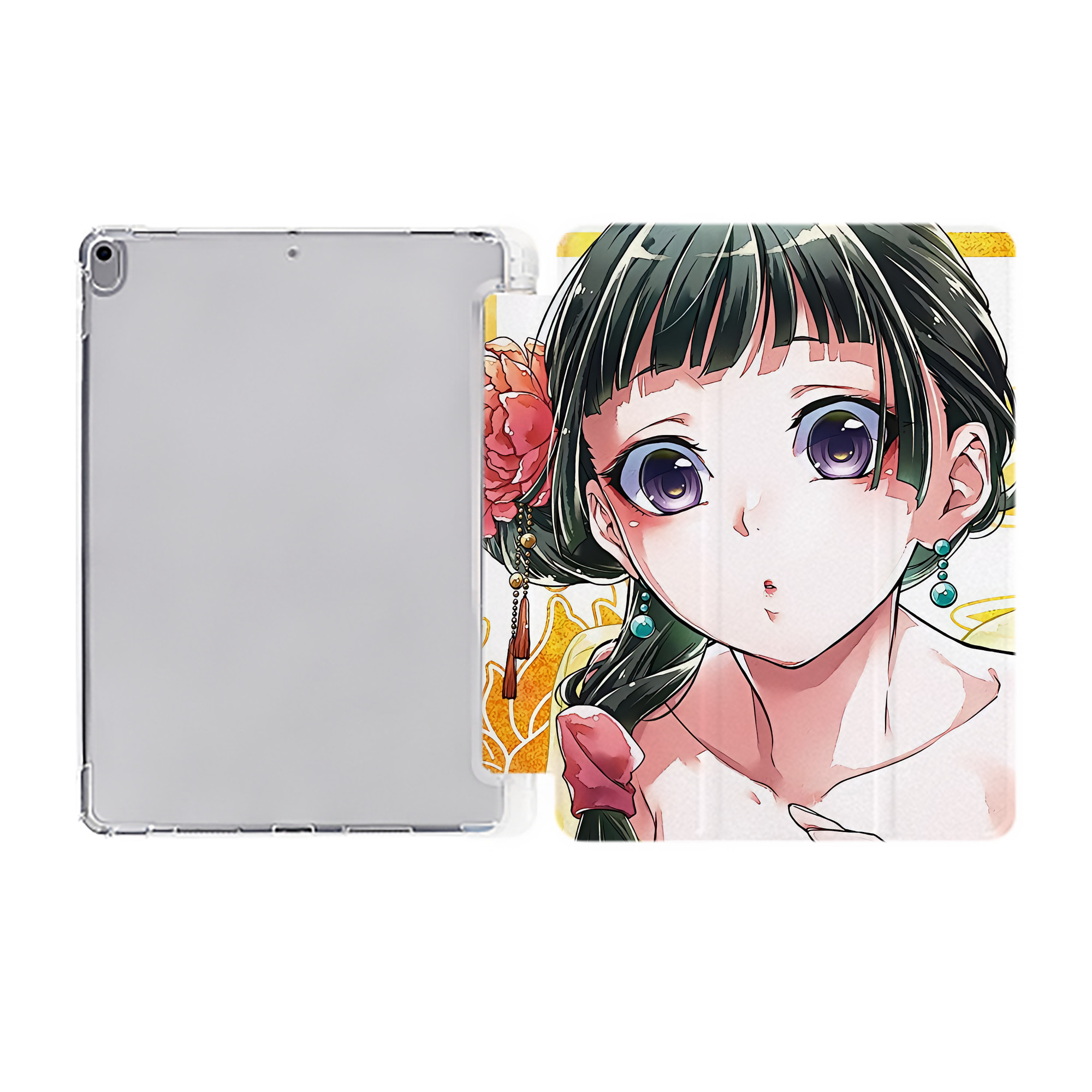 （画像用） 薬屋のひとりごと The Apothecary Diaries IPad ケース ペン収納付き 三つ折りスタンド PUレザー×シリコン 対応機種9.5/10.5/10.9インチ